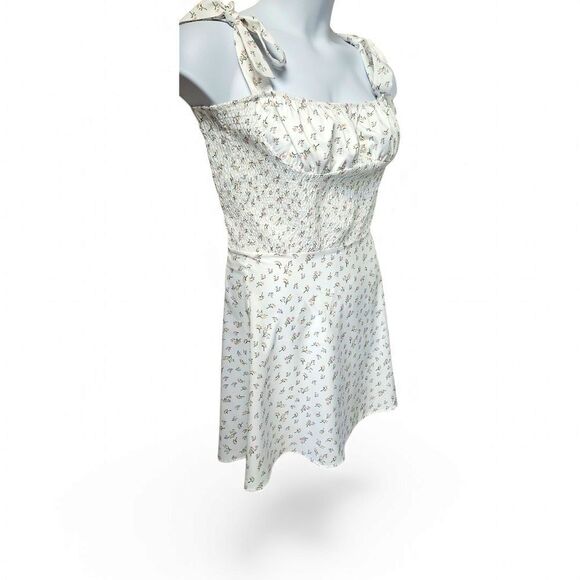 70/21 Floral Mini Dress with Bow Straps Size L - Picture 7 of 16